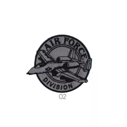 Ecusson thermocollant Air force division, gris
