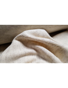 Jersey côtelé tubulaire beige chiné 2