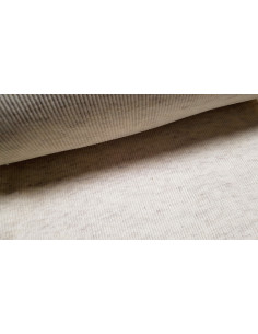 Jersey côtelé tubulaire beige chiné