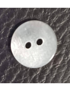 Bouton 2 trous, Ø 13 mm, gris