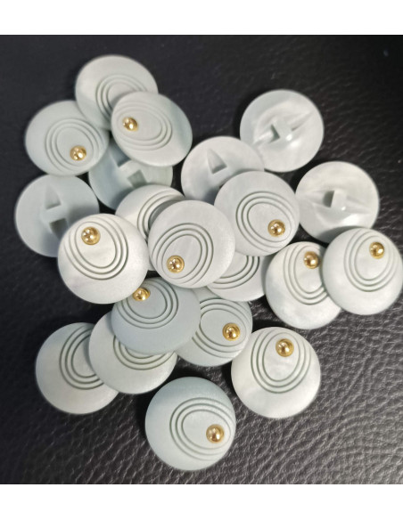 Bouton à tunnel, Ø 21 mm, gris perle