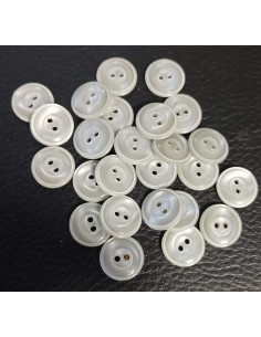 Bouton 2 trous, Ø 14 mm, gris 2