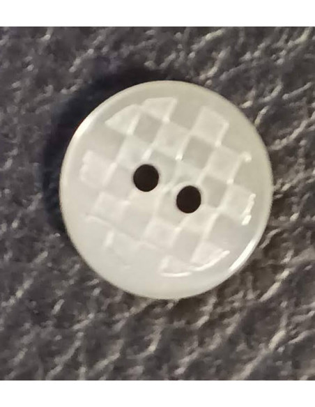 Bouton 2 trous, Ø 11 mm, gris