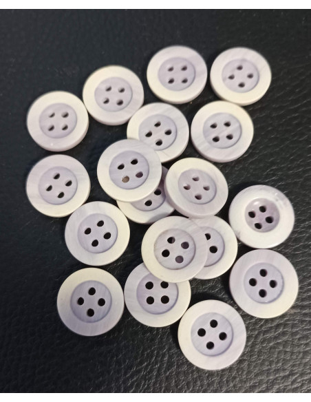 Bouton 4 trous, Ø 18 mm, violet