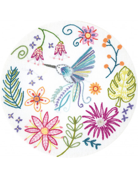Kit broderie Easy custo, taille M, Zacharie petit colibri