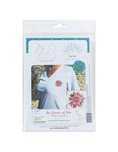 Kit broderie Easy custo, taille S, The flower of love