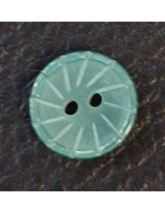 Bouton 2 trous, Ø 11mm, vert