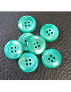Bouton 4 trous, Ø 12 mm, vert 2