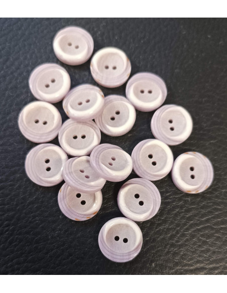 Bouton 2 trous, Ø 14 mm, violet