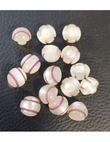 Bouton à queue, Ø 14 mm, blanc