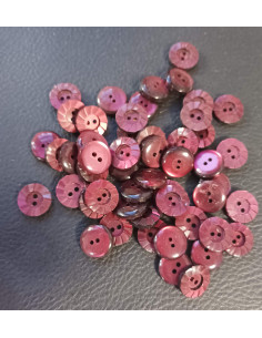 Bouton 2 trous, Ø 14mm, bordeaux 2