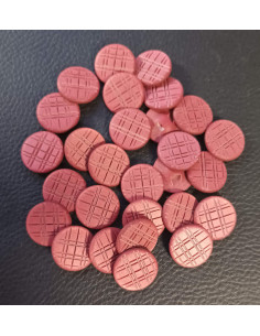 Bouton tunnel, Ø 17 mm, bordeaux 2