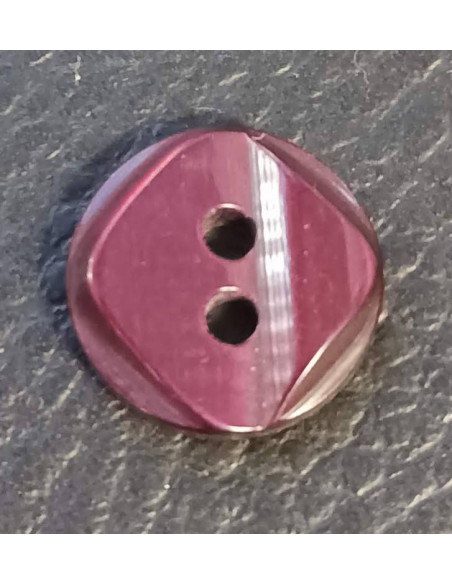 Bouton 2 trous, Ø 12mm, bordeaux