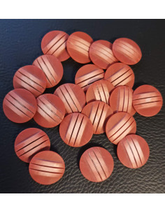 Bouton tunnel, Ø 21mm, marron 2