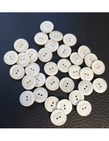 Bouton 2 trous, Ø 13 mm, gris