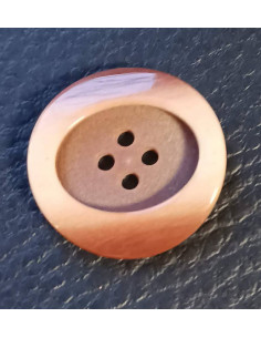 Bouton 4 trous, Ø 21mm, marron