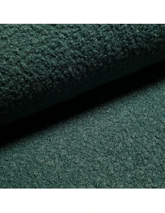 Tissu, Lainage Bouclette, Vert Émeraude, Laize 150 cm, 100% Polyester 450g/ml