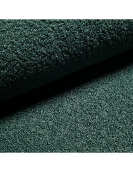 Tissu, Lainage Bouclette, Vert Émeraude, Laize 150 cm, 100% Polyester 450g/ml