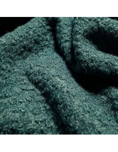 Tissu, Lainage Bouclette, Vert Émeraude, Laize 150 cm, 100% Polyester 450g/ml 2