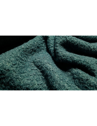 Lainage bouclette, vert émeraude