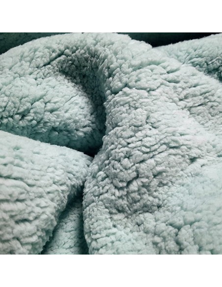 Tissu, Lainage Mouton, Vert d'Eau, Laize 150 cm, 100% Polyester 345g/ml