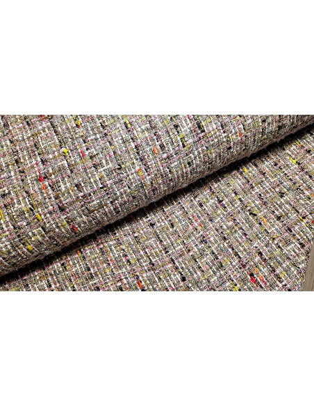 Tissu style Chanel, multi couleurs
