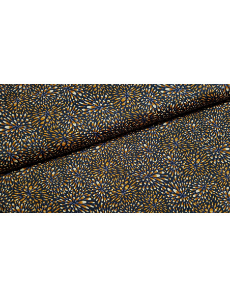 Satin de coton stretch, fleurs de pissenlit