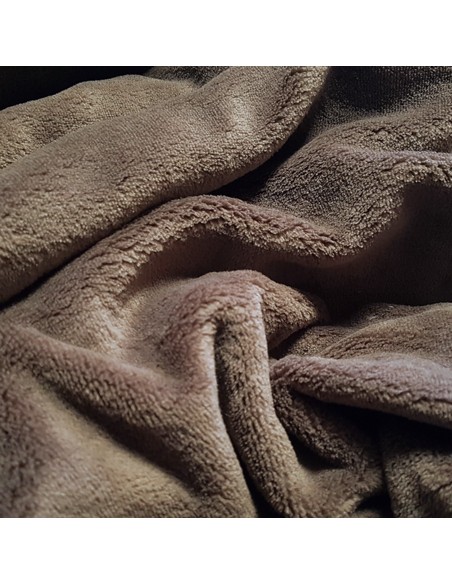 Tissu, Polaire Doudou Uni, Marron Chocolat, Laize 155 cm, 100% Polyester