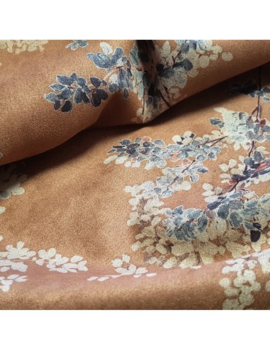 Tissu, Suédine Stretch Feuillage, Chamois, Laize 150 cm, 92% Polyester 8% Spandex