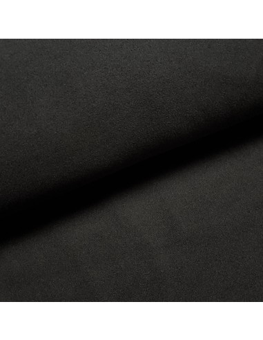 Tissu, Caban Uni, Noir Intense, Laize 140 cm, Polyester Viscose Spandex