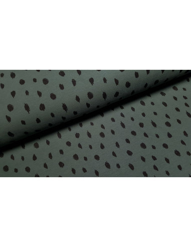 French terry points peints, kaki