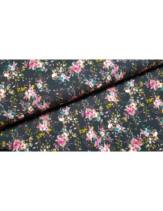 Jersey de coton fleurs