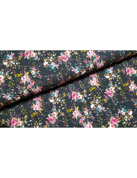 Jersey de coton fleurs