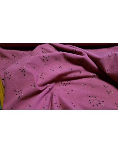 Jersey de coton traits lurex