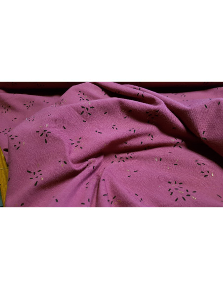 Jersey de coton traits lurex