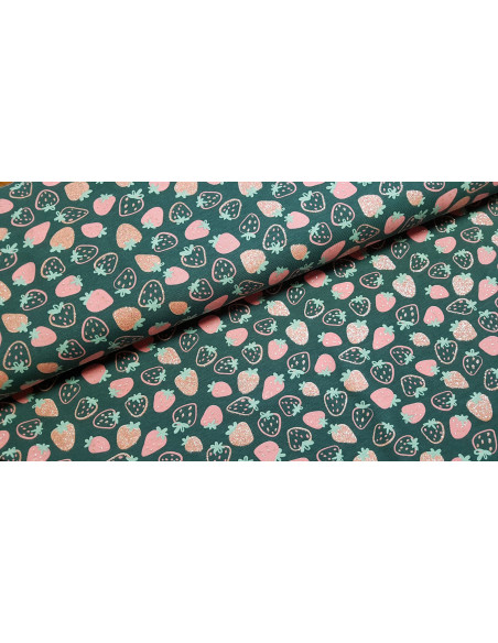 Jersey de coton fraises brillantes