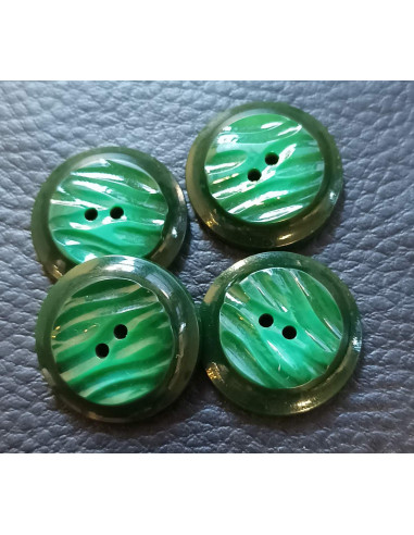 Bouton 2 trous, Ø 21mm, vert