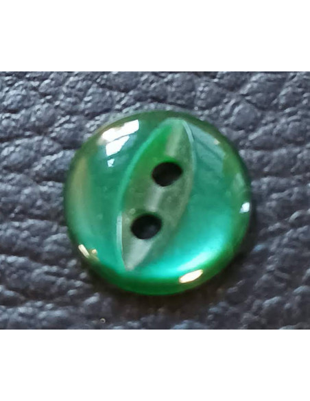 Bouton 2 trous, Ø 11mm, vert