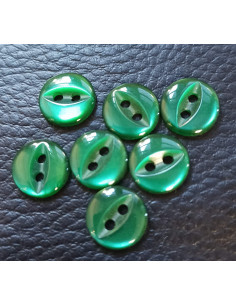 Bouton 2 trous, Ø 11mm, vert 2