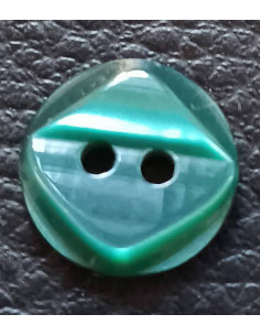 Bouton 2 trous, Ø 13 mm, vert