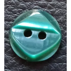Bouton 2 trous, Ø 11 mm, vert