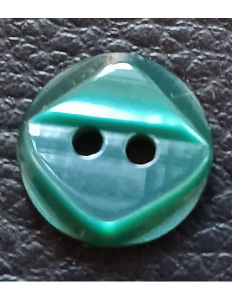 Bouton 2 trous, Ø 11 mm, vert