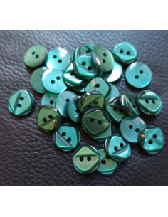 Bouton 2 trous, Ø 11 mm, vert 2