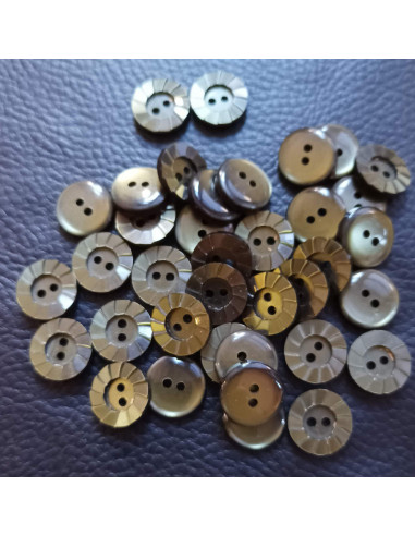 Bouton 2 trous, Ø 13mm, vert