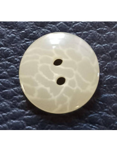 Bouton 2 trous, Ø 14 mm, beige