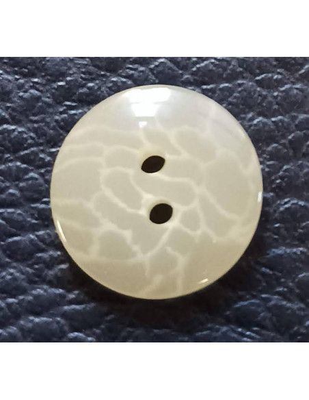 Bouton 2 trous, Ø 14 mm, beige