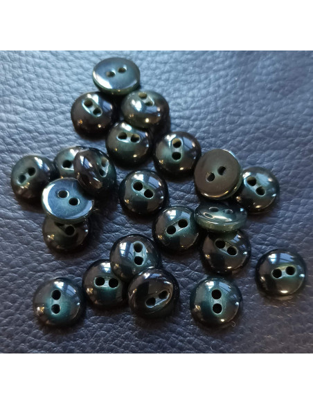 Bouton 2 trous, Ø 11 mm, vert