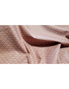 Popeline de coton, fleurs roses 2