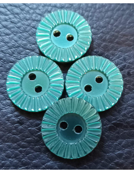 Bouton 2 trous, Ø 17mm, vert