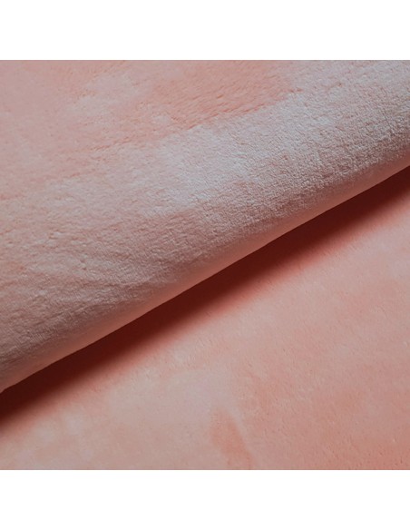 Tissu, Polaire Doudou Uni, Rose Poudré, Laize 155 cm, 100% Polyester